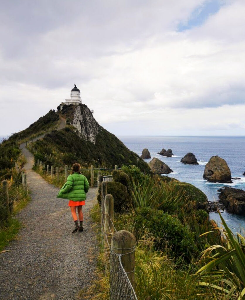 Walk to nugget point in the catlins new zealand
