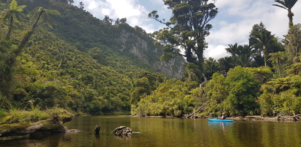 Kayaking Pororari River, things to do in punakaiki, new zealand