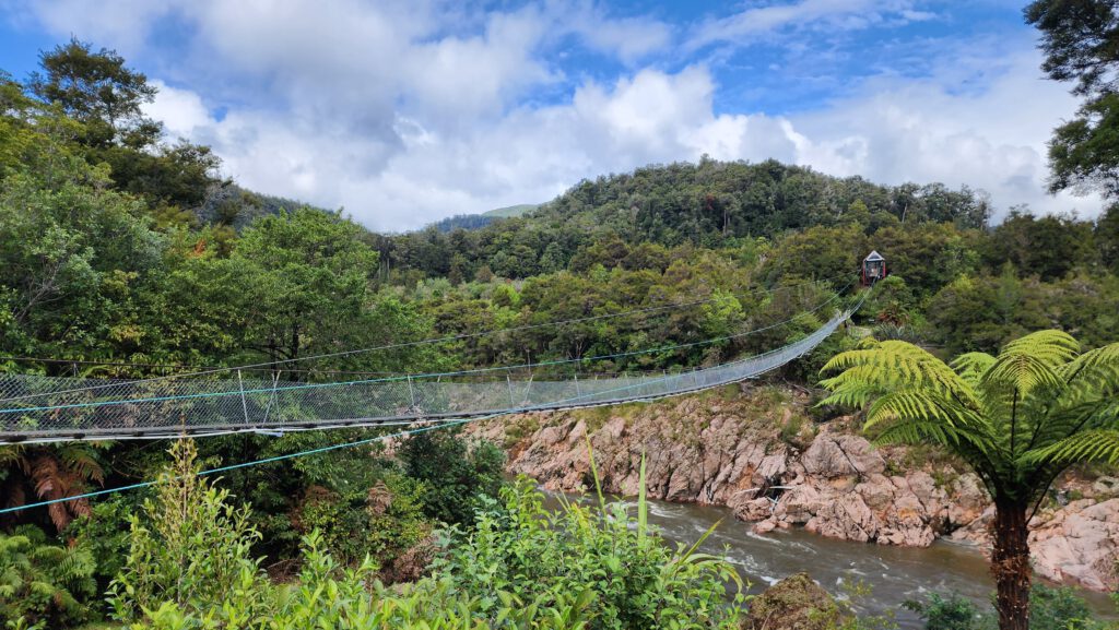 Falls River Swing Bridge, Abel Tasman Coast Track, New Zealand