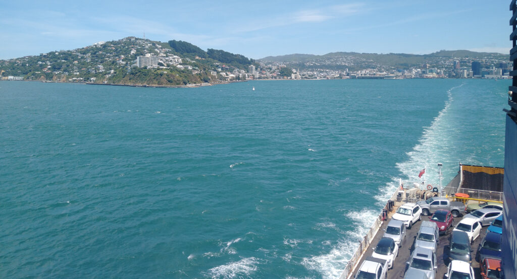 Bluebridge ferry from Wellington to Picton on our way to Nelson, New Zealand