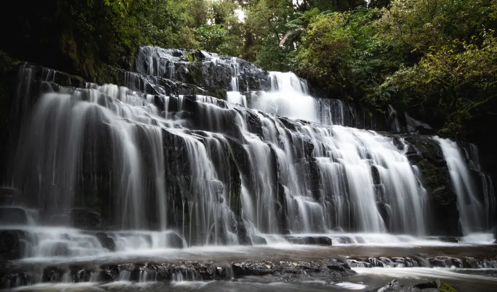 Purakaunui Falls, waterfalls in the Catlins, New Zealand