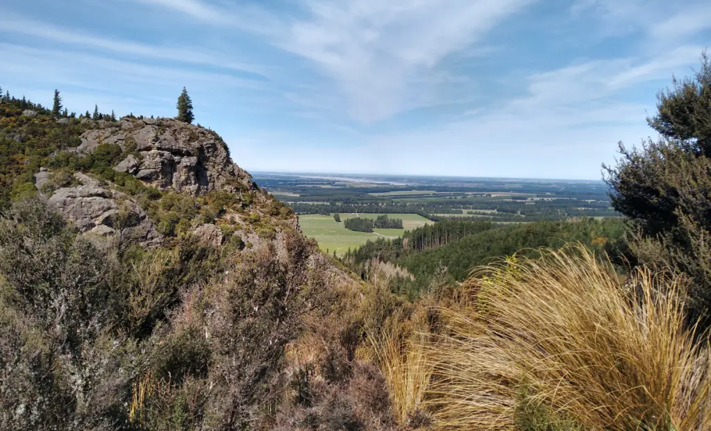 View From Bluff Lookout, Washpen Falls Track, Canterbury, New Zealand