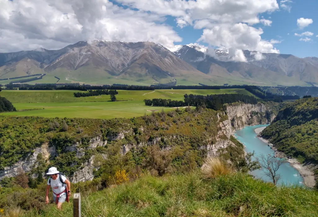 the view from the last lookout over the Rakaia Gorge Walkway, Canterbury