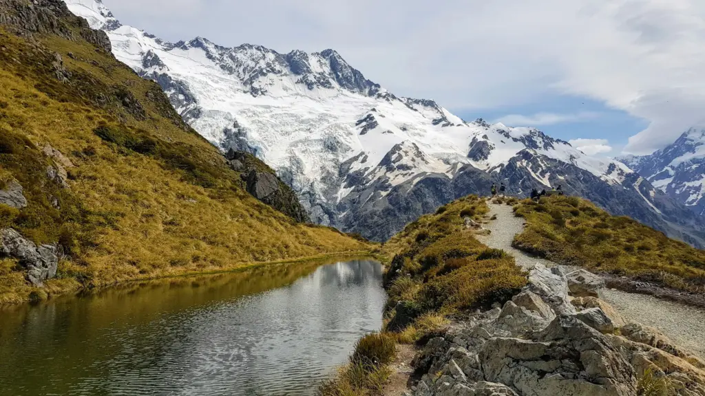sealy tarns and viewpoint at the top of the Sealy Tarns Track, New Zealand