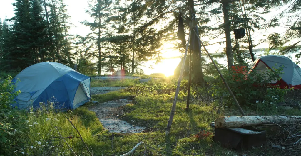 tents camping at lake benmore