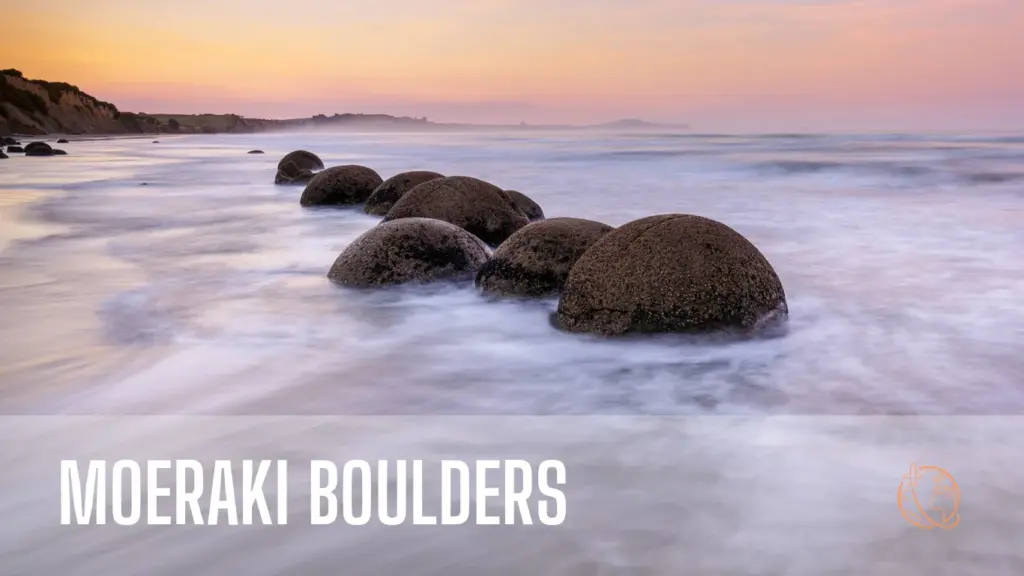 Moeraki Boulders in Otago Region of New Zealand