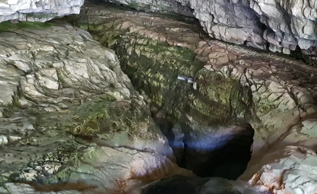 limestone rocks at exit, Cave Stream, Canterbury, New Zealand